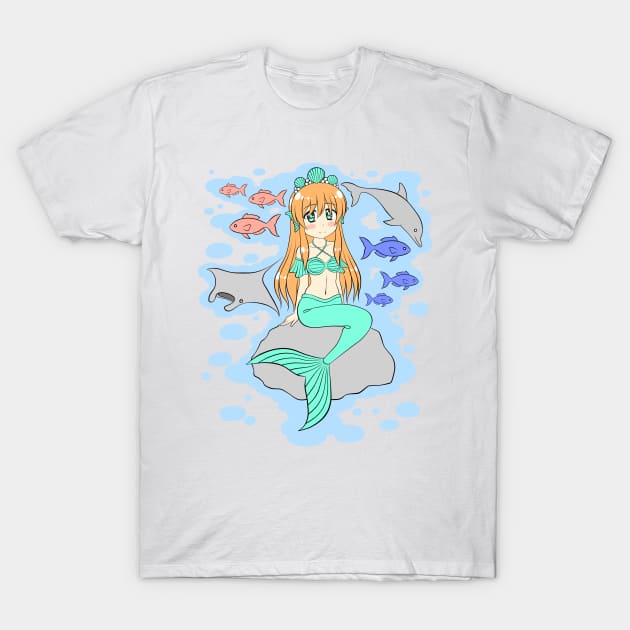 Mermaid Princess T-Shirt by TeriyakiPigeon